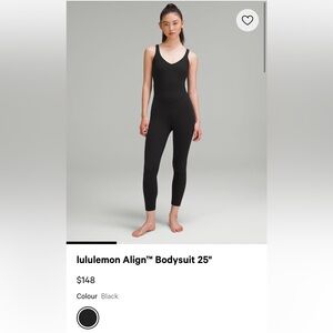 Lululemon align bodysuit 25” black size 4 brand new